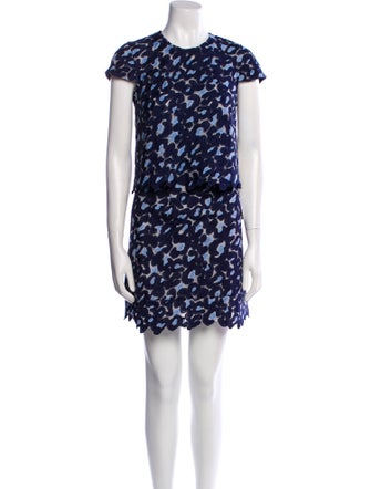 Sandro Printed Scalloped Accent Skirt Set