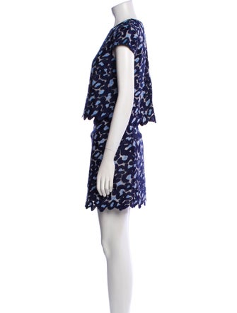 Sandro Printed Scalloped Accent Skirt Set