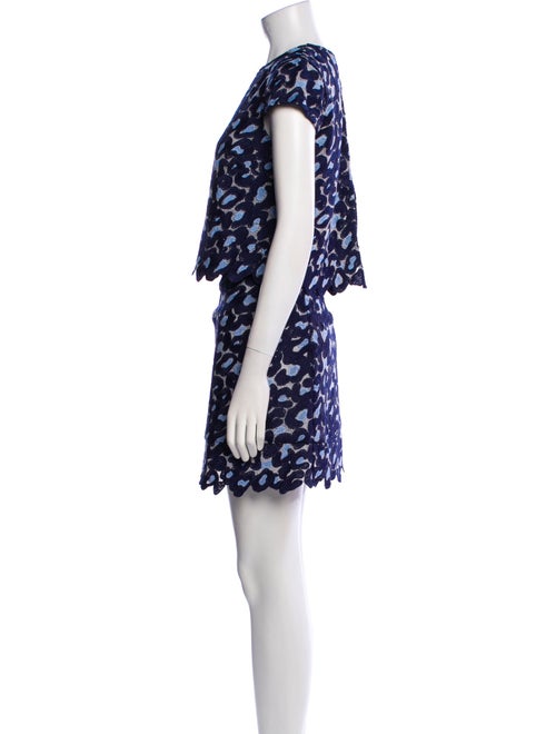 Sandro Printed Scalloped Accent Skirt Set