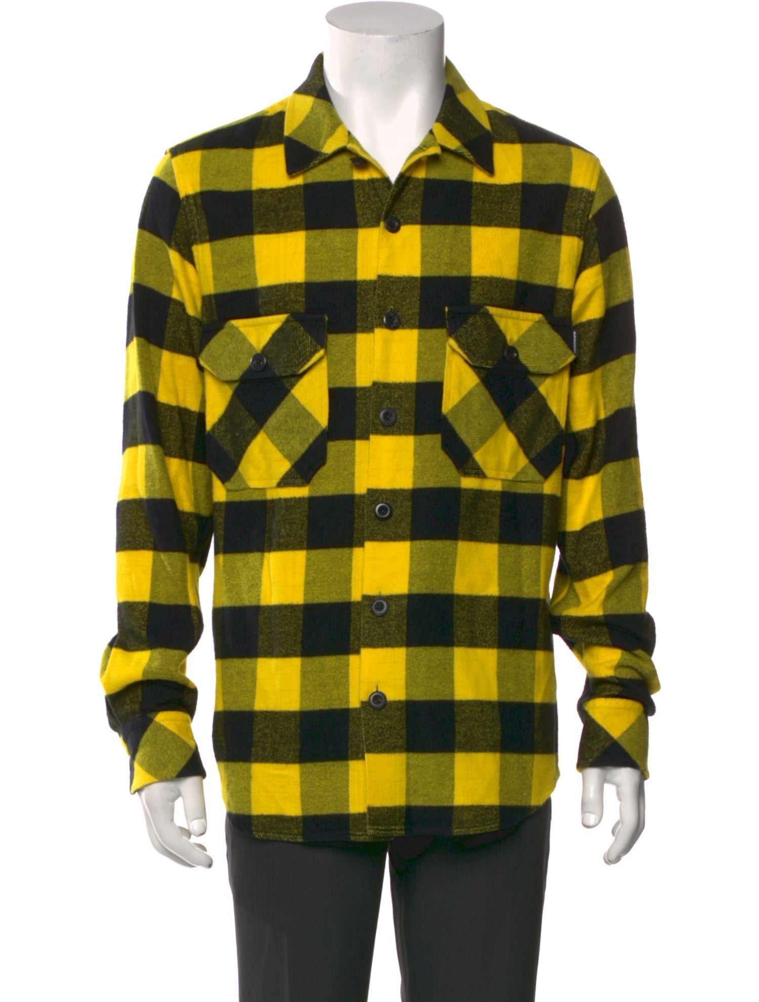 Sandro Plaid Print Long Sleeve Shirt