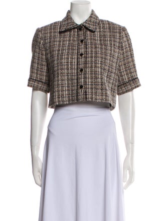Sandro Tweed Pattern Jacket
