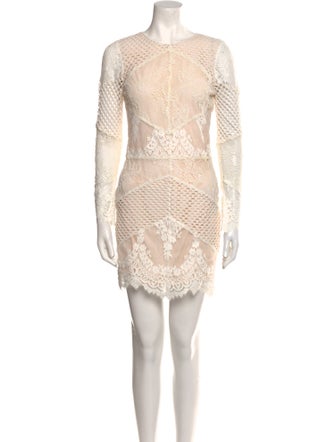 Sandro Lace Pattern Mini Dress