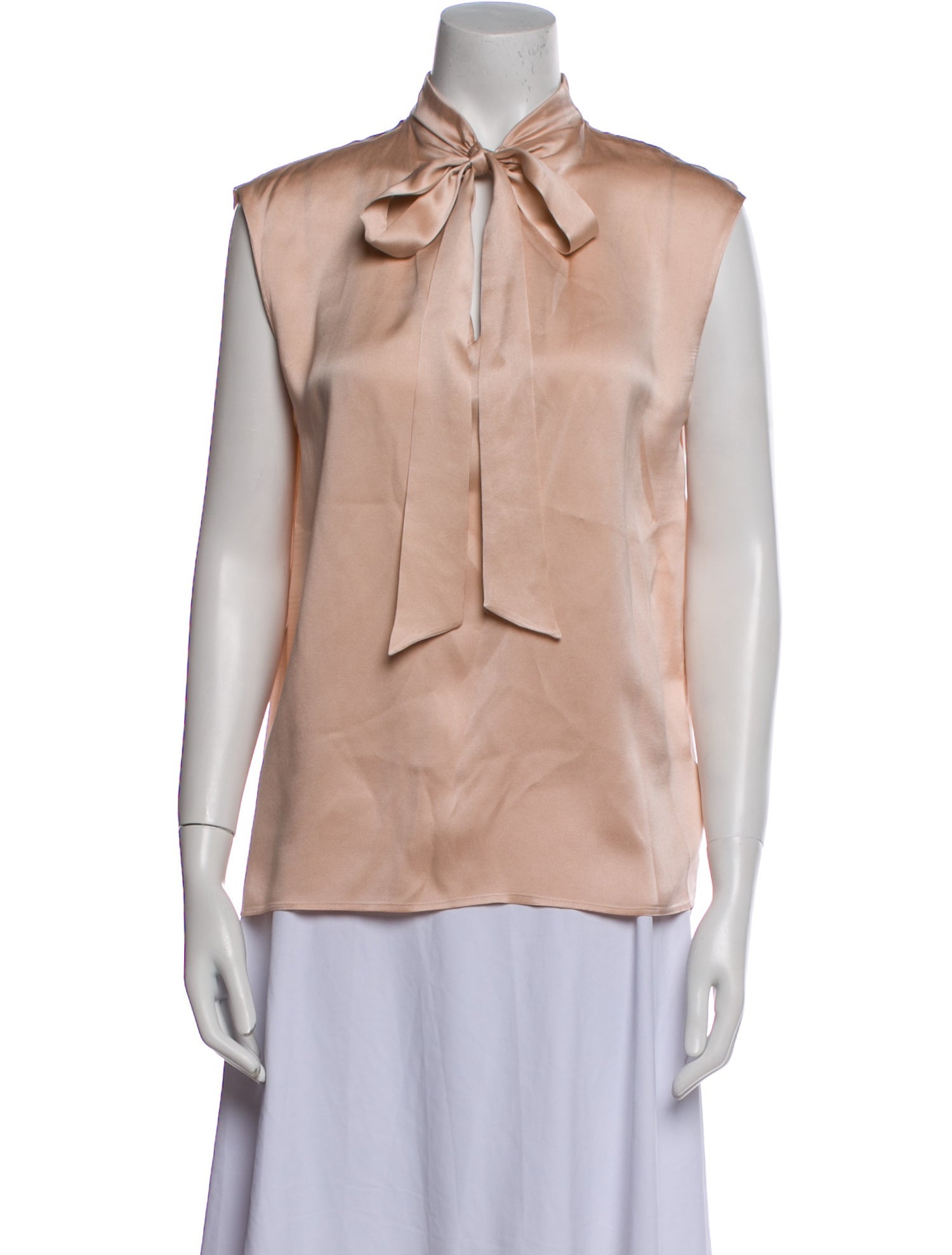 Sandro Silk Tie Neck Blouse