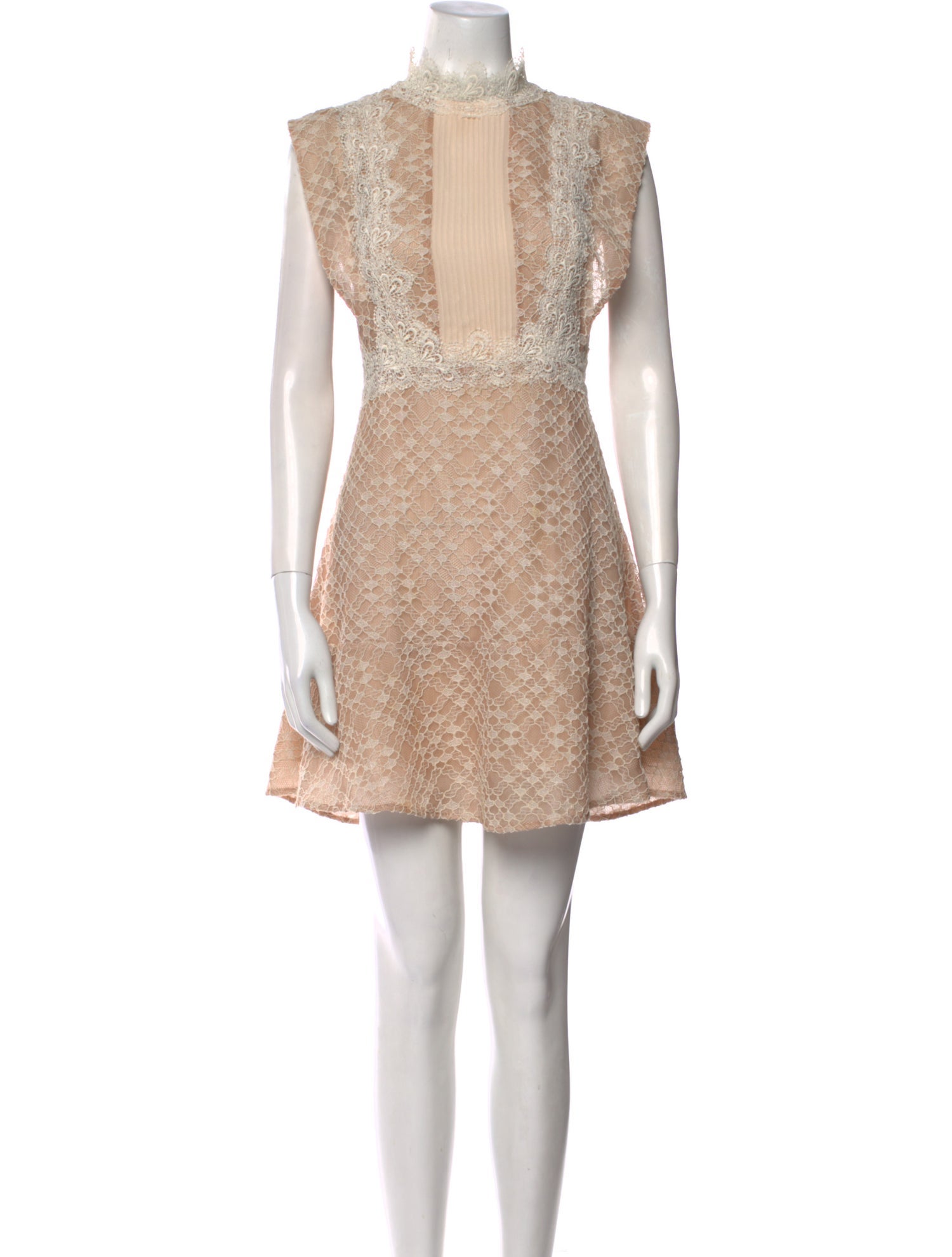 Sandro Lace Pattern Mini Dress