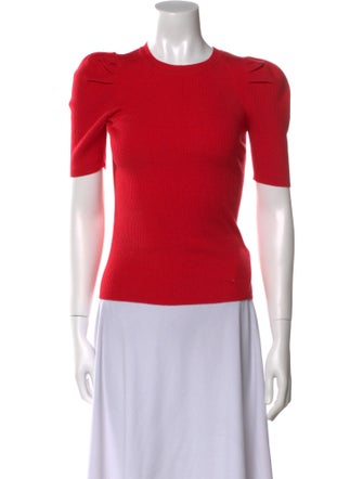 Sandro Mock Neck Short Sleeve Top