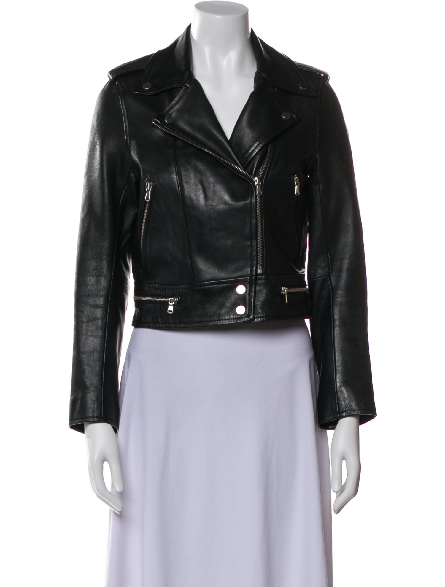 Sandro Leather Biker Jacket