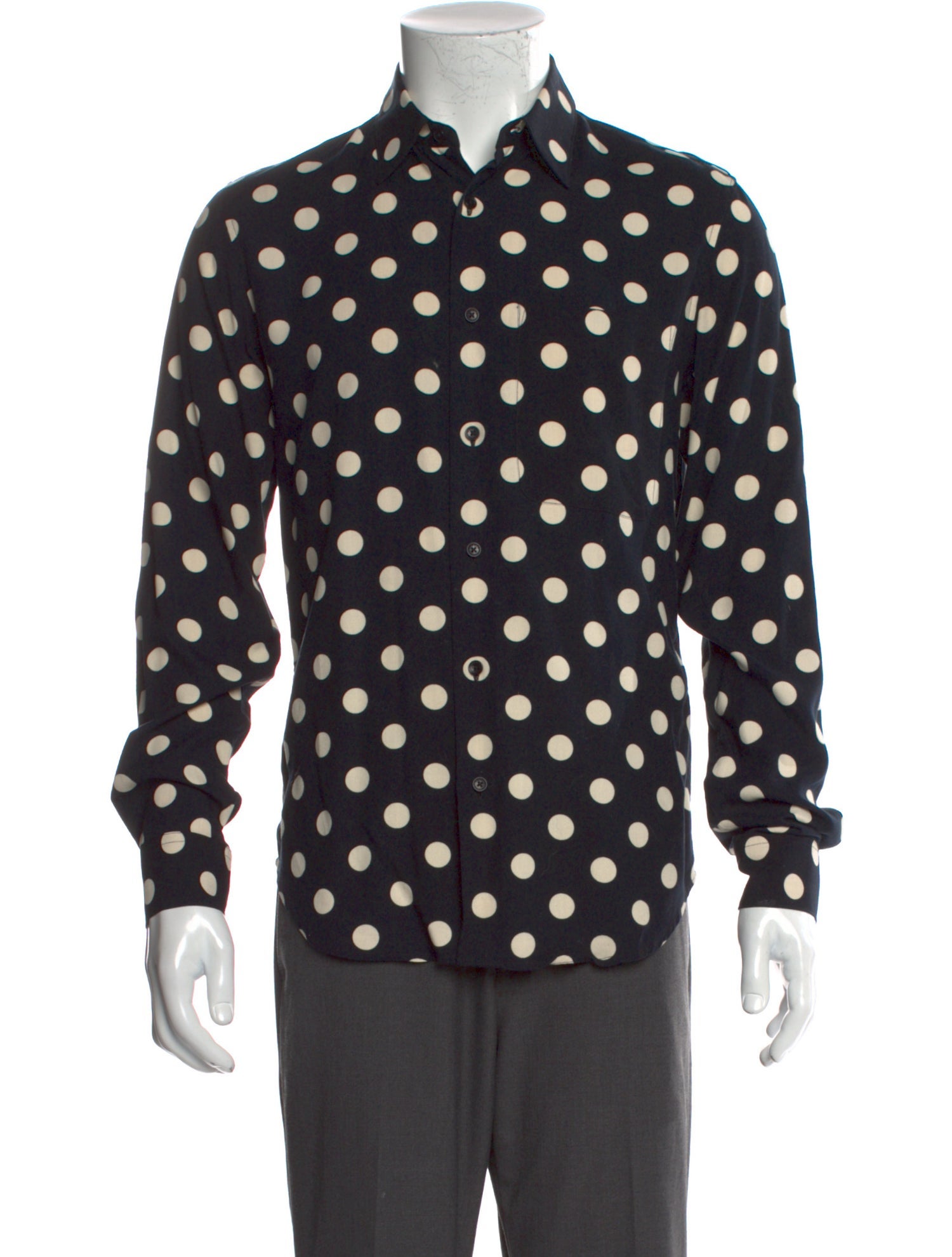 Sandro Polka Dot Print Long Sleeve Western Shirt