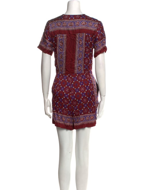 Sandro Printed V-Neck Romper