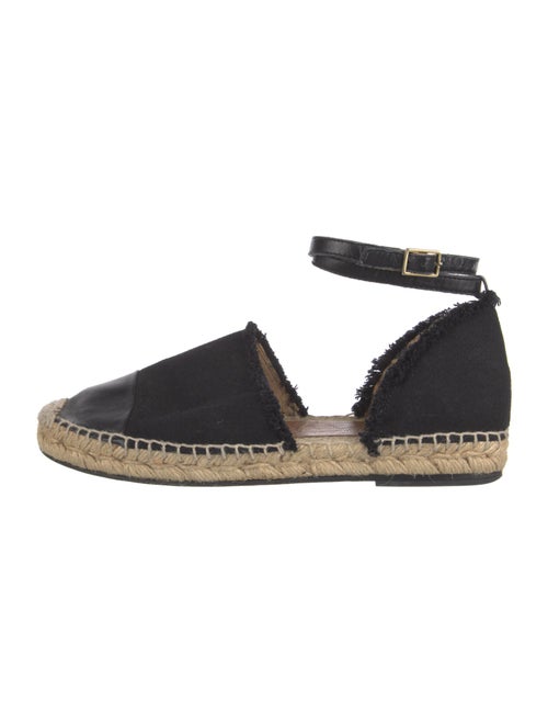 Sandro Canvas Raw-Edge Trim D'Orsay Flats