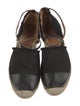 Sandro Canvas Raw-Edge Trim D'Orsay Flats