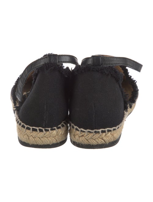 Sandro Canvas Raw-Edge Trim D'Orsay Flats