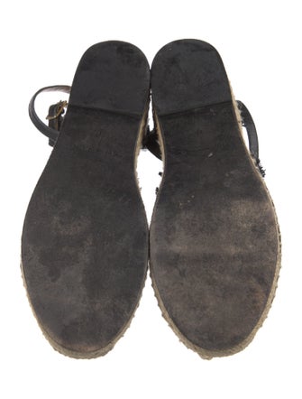 Sandro Canvas Raw-Edge Trim D'Orsay Flats