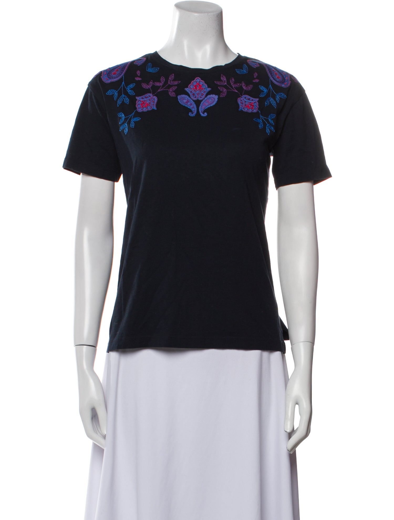 Sandro Paisley Print Crew Neck T-Shirt