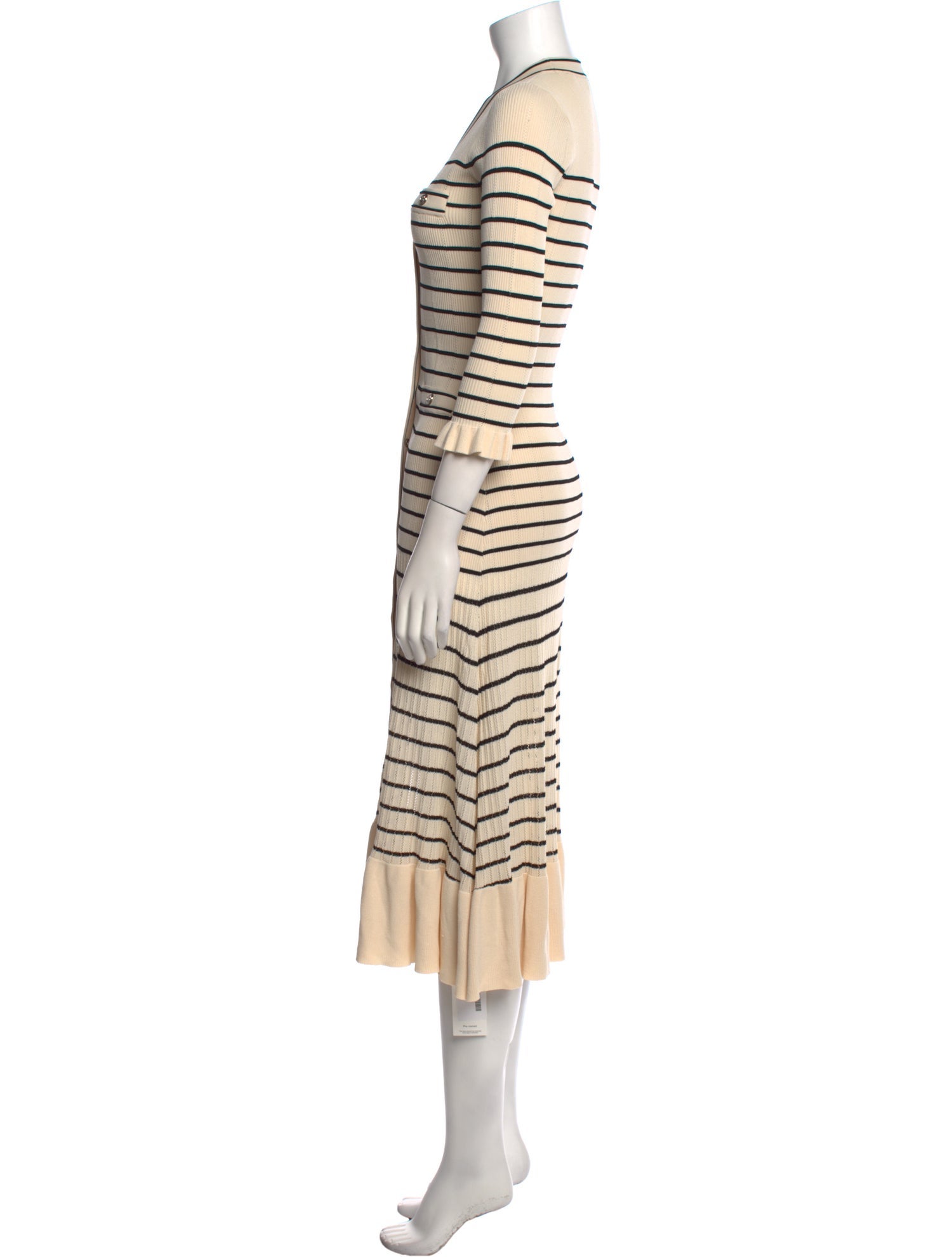 Sandro Striped Midi Length Dress
