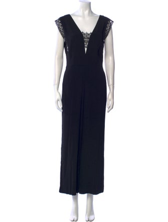 Sandro V-Neck Jumpsuit