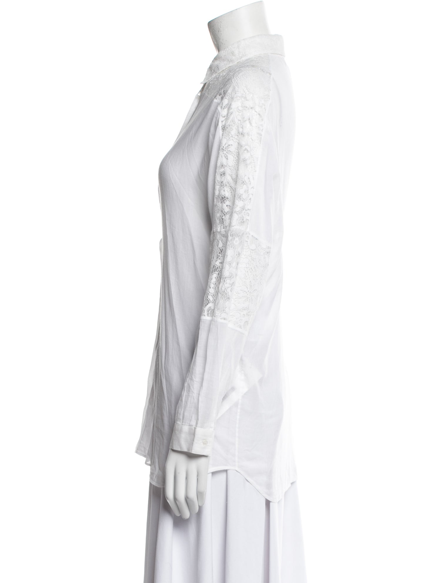Sandro Long Sleeve Button-Up Top