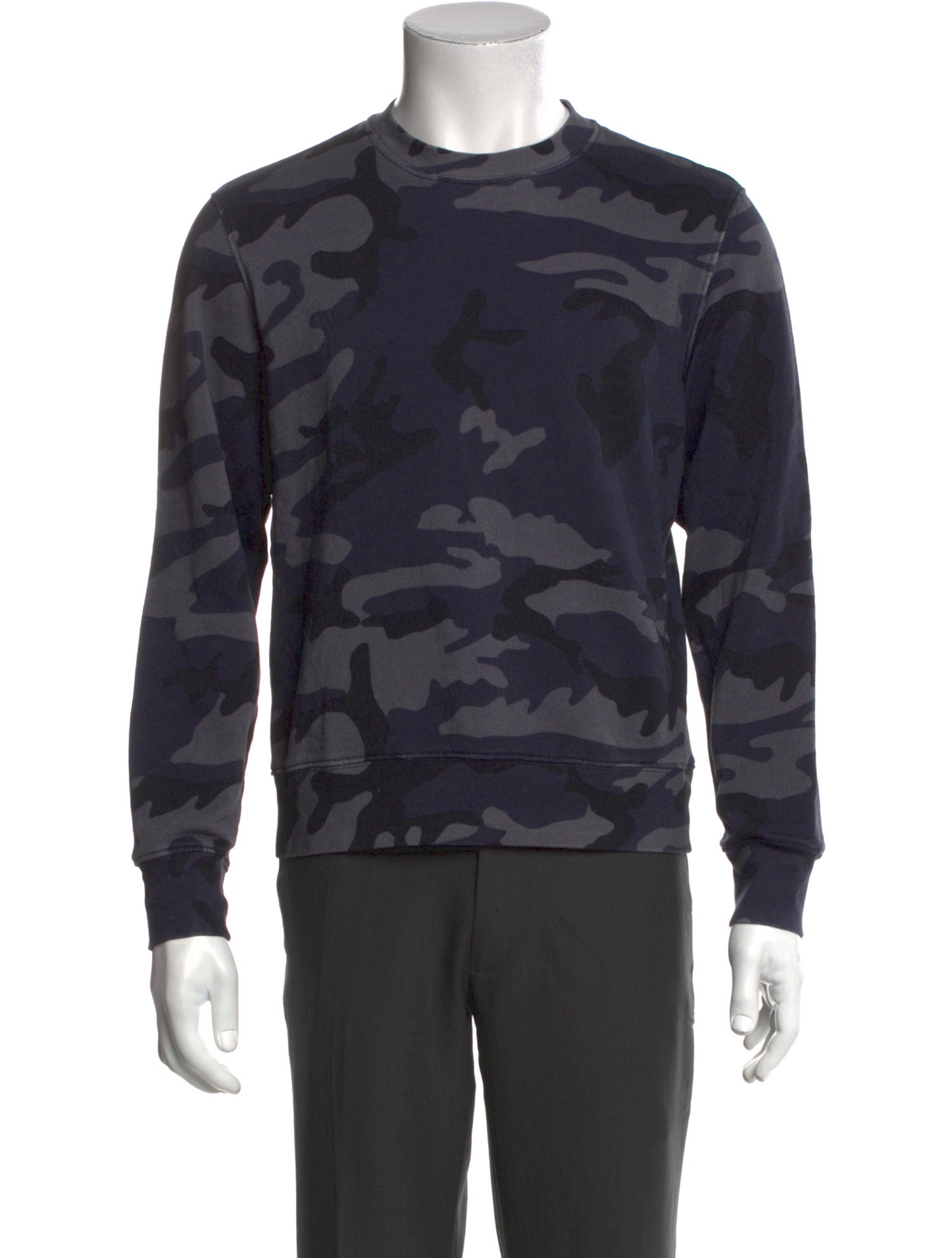 Sandro Camouflage Print Crew Neck Sweatshirt
