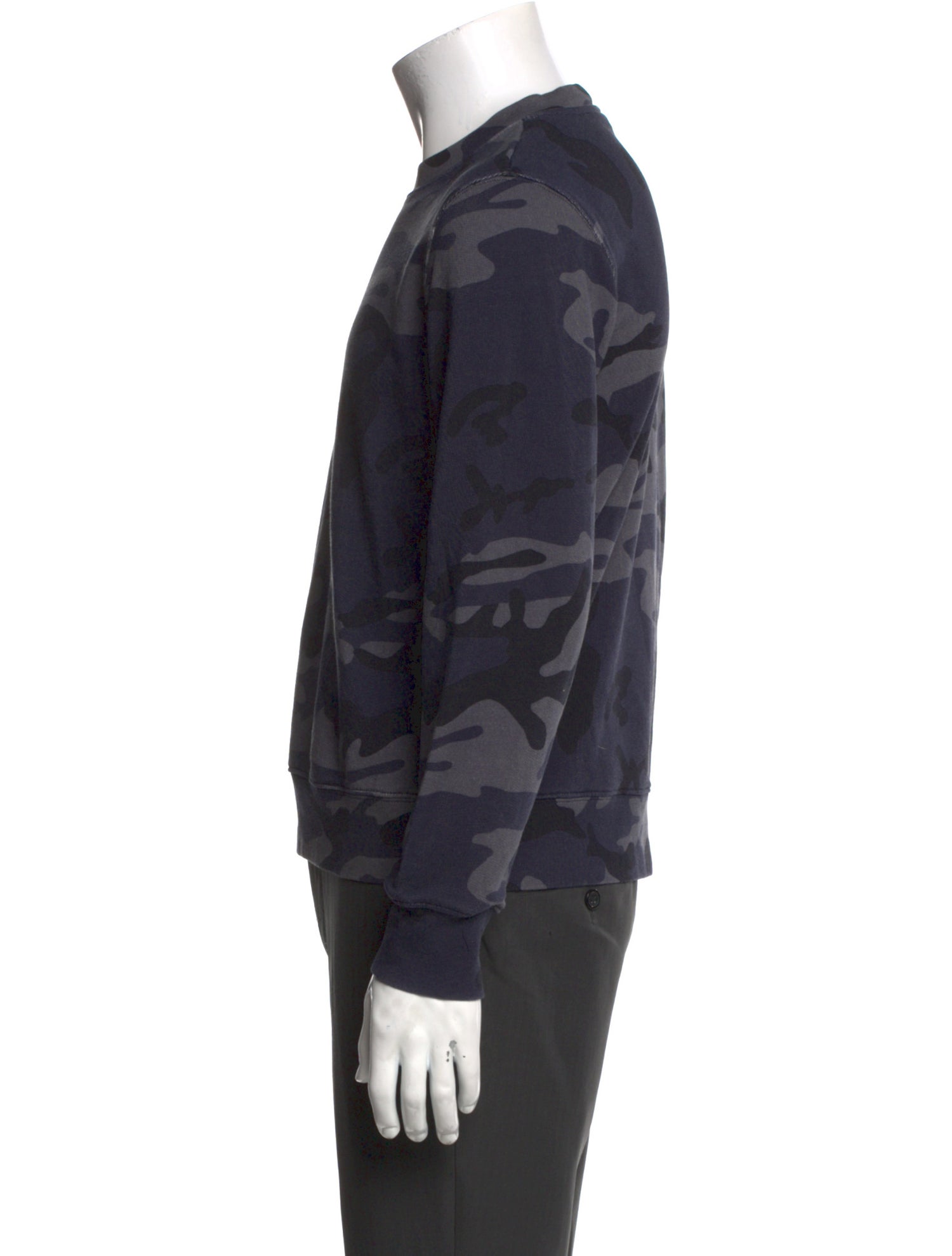 Sandro Camouflage Print Crew Neck Sweatshirt