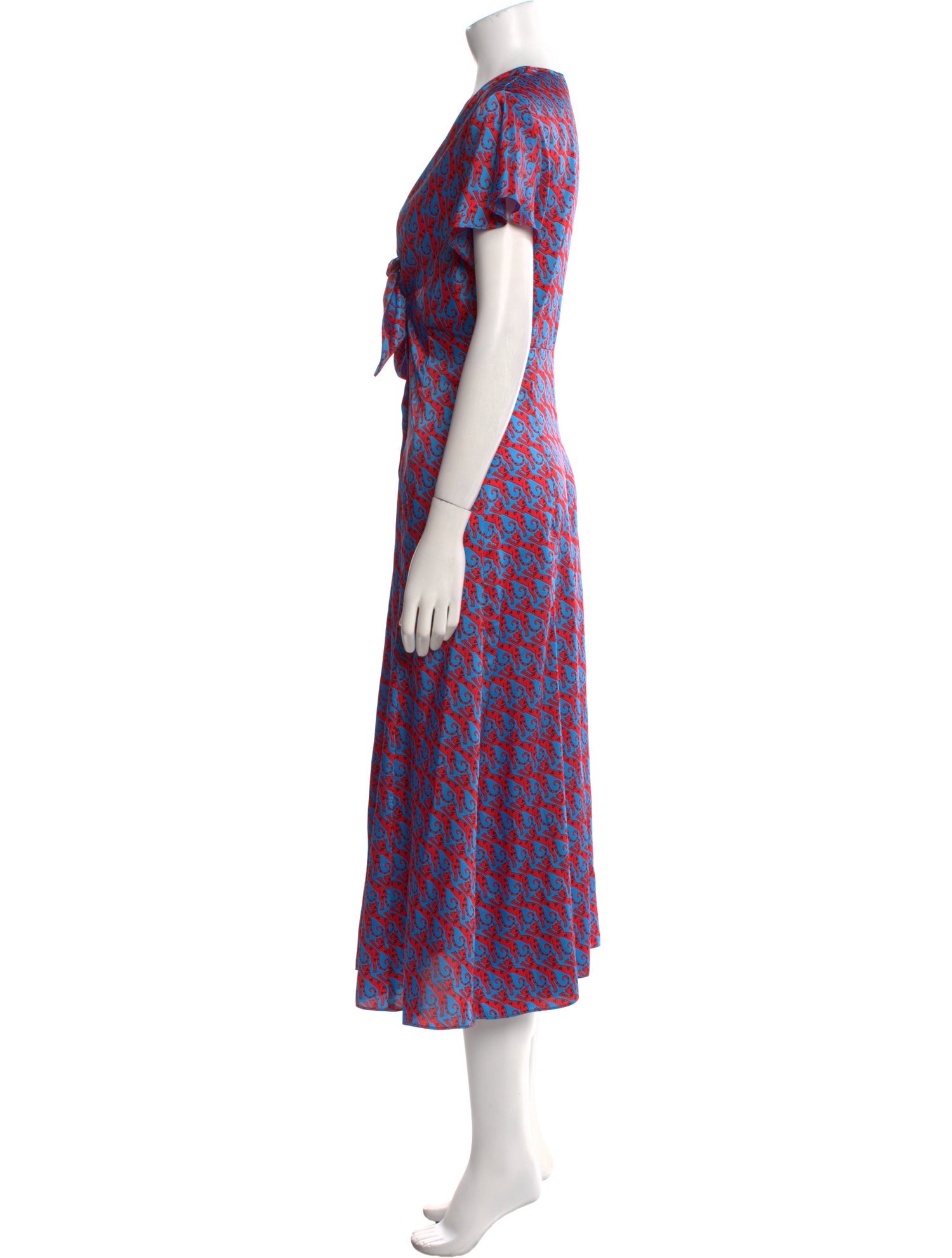 Sandro Printed Long Dress