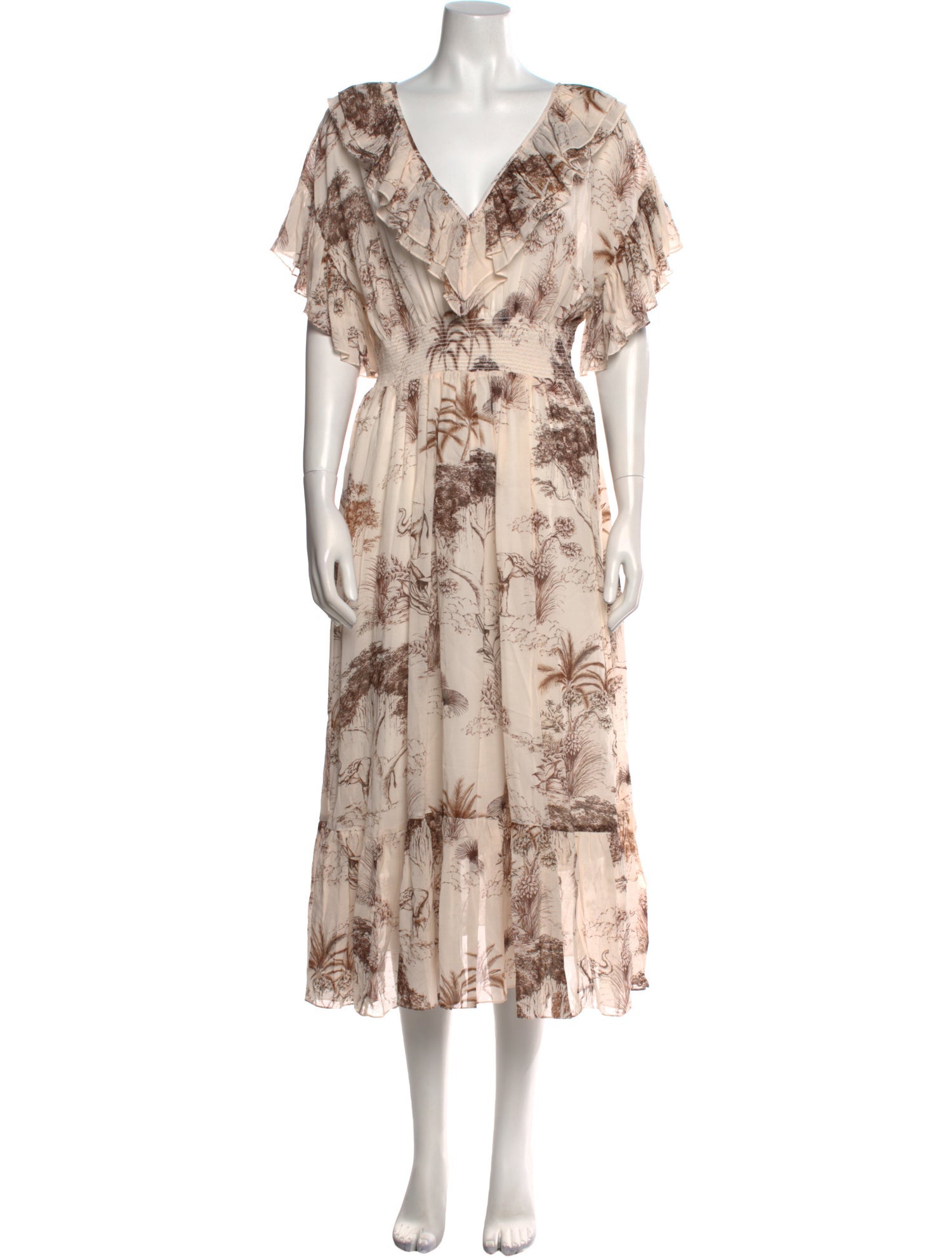 Sandro Floral Print Long Dress w/ Tags