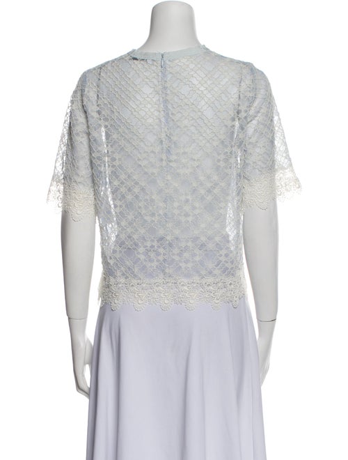 Sandro Crew Neck Short Sleeve Crop Top