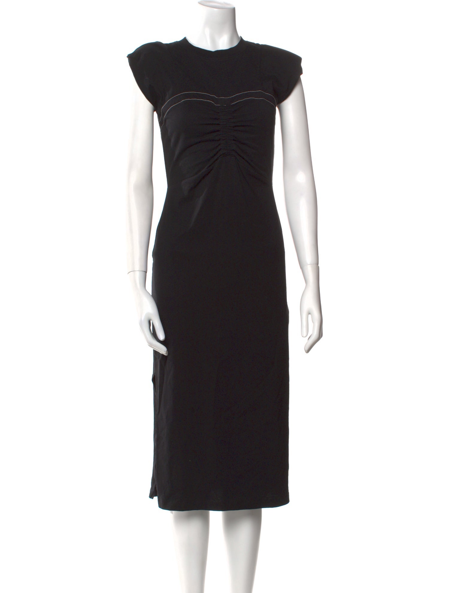 Sandro Crew Neck Midi Length Dress