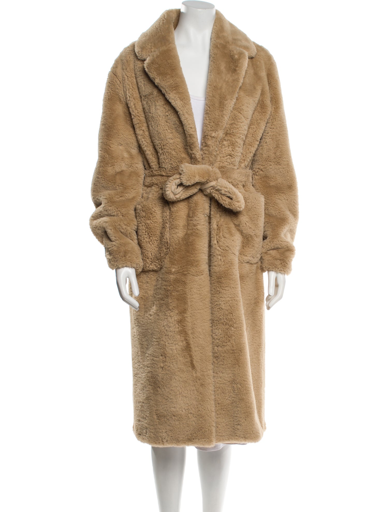 Sandro Faux Fur Coat