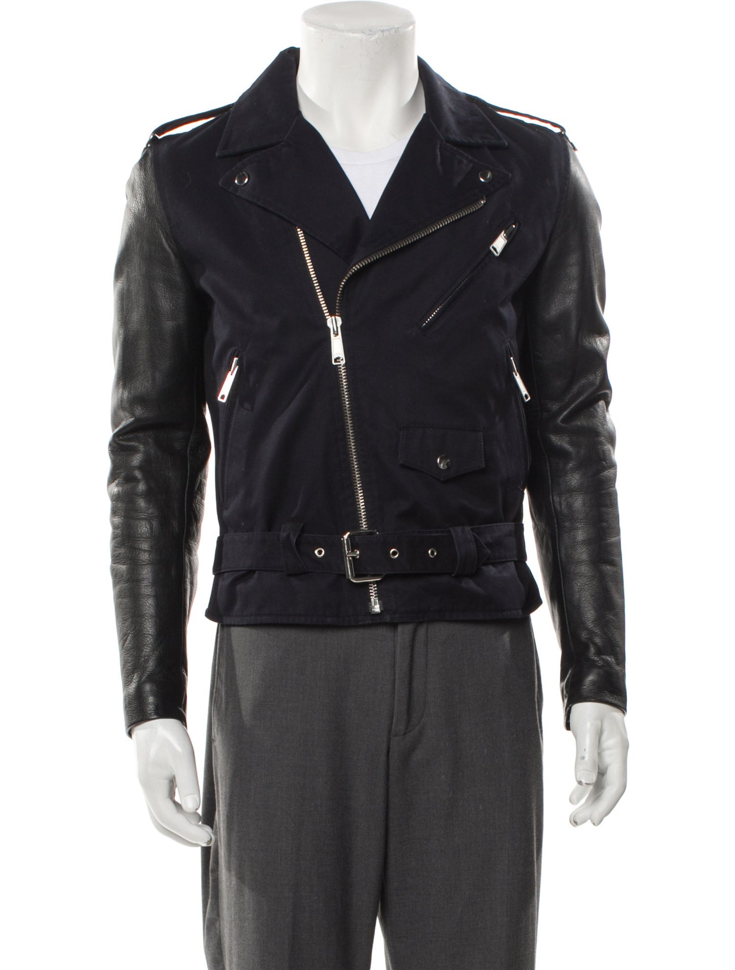 Sandro Lamb Leather Moto Jacket