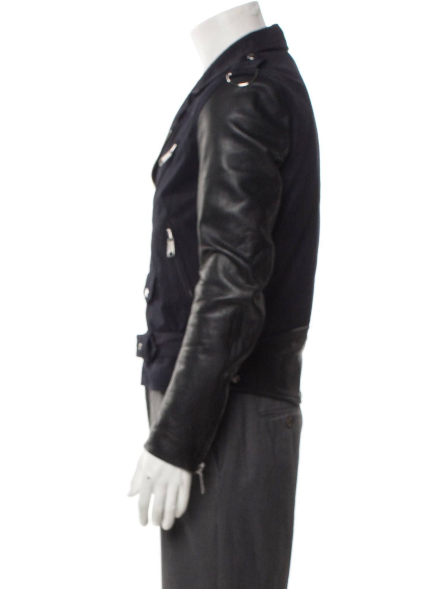 Sandro Lamb Leather Moto Jacket