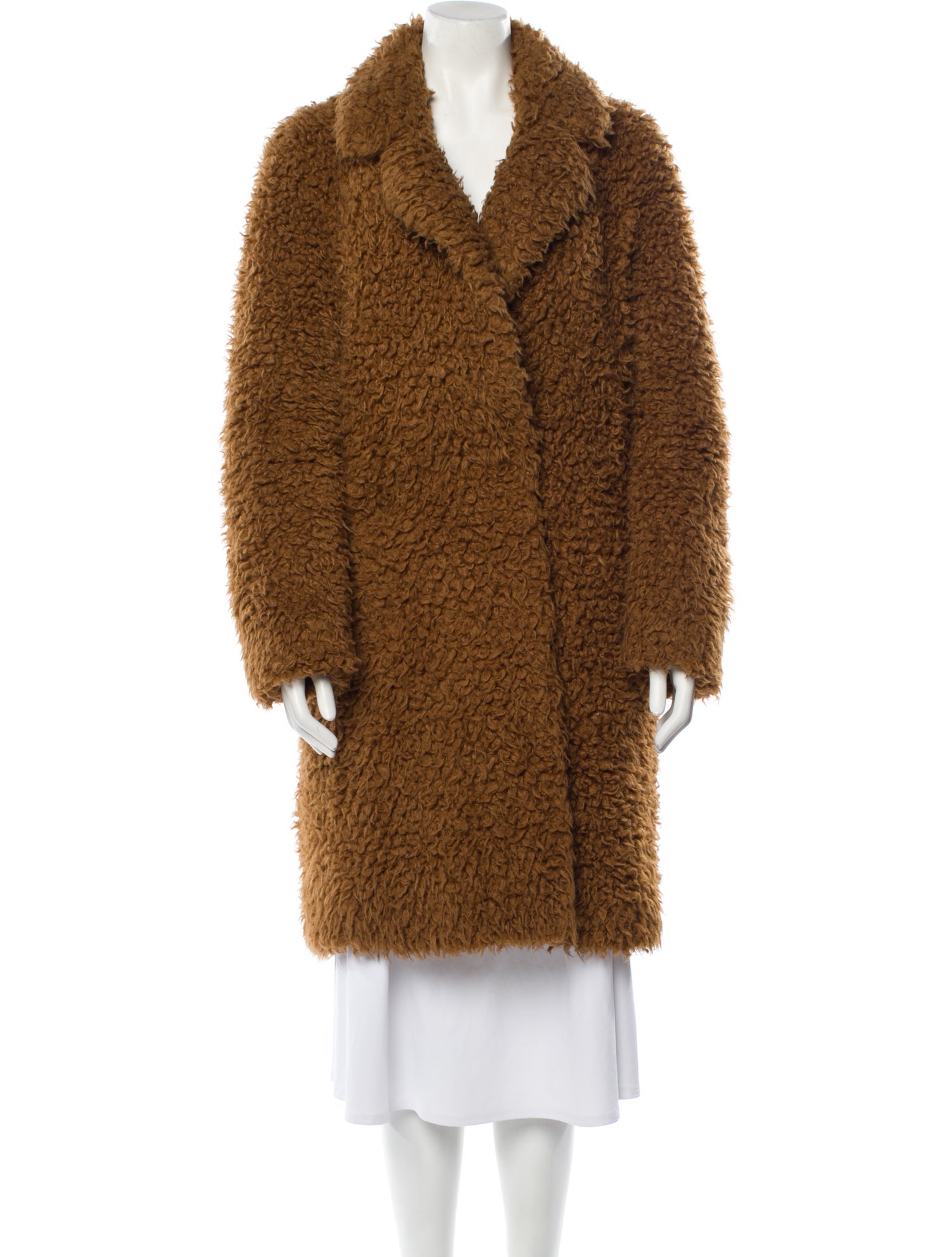 Sandro Faux Fur Coat