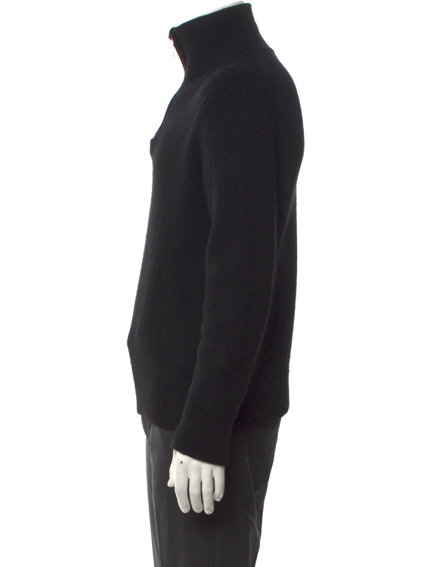 Sandro Wool Mock Neck Polo Sweater