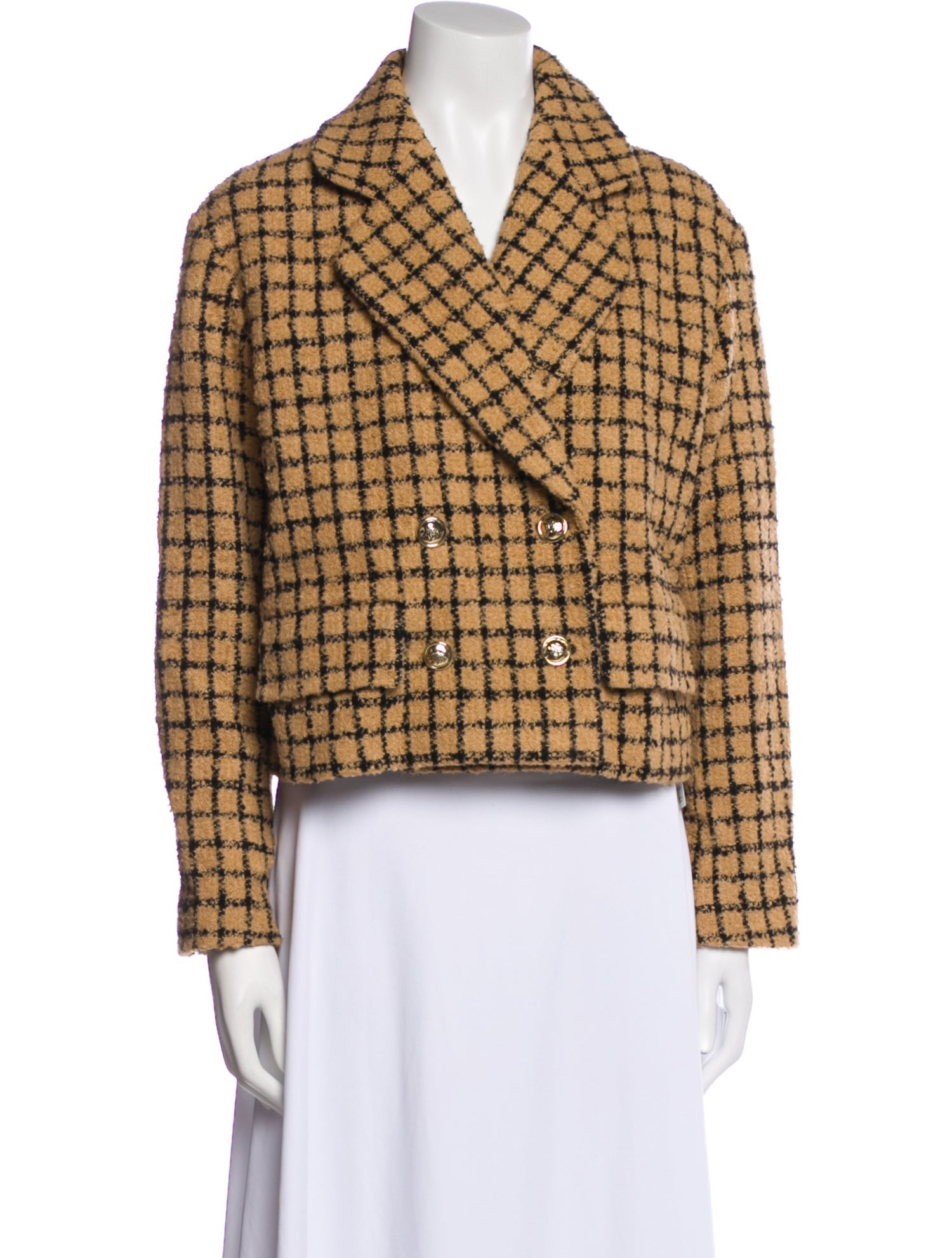 Sandro Plaid Print Blazer