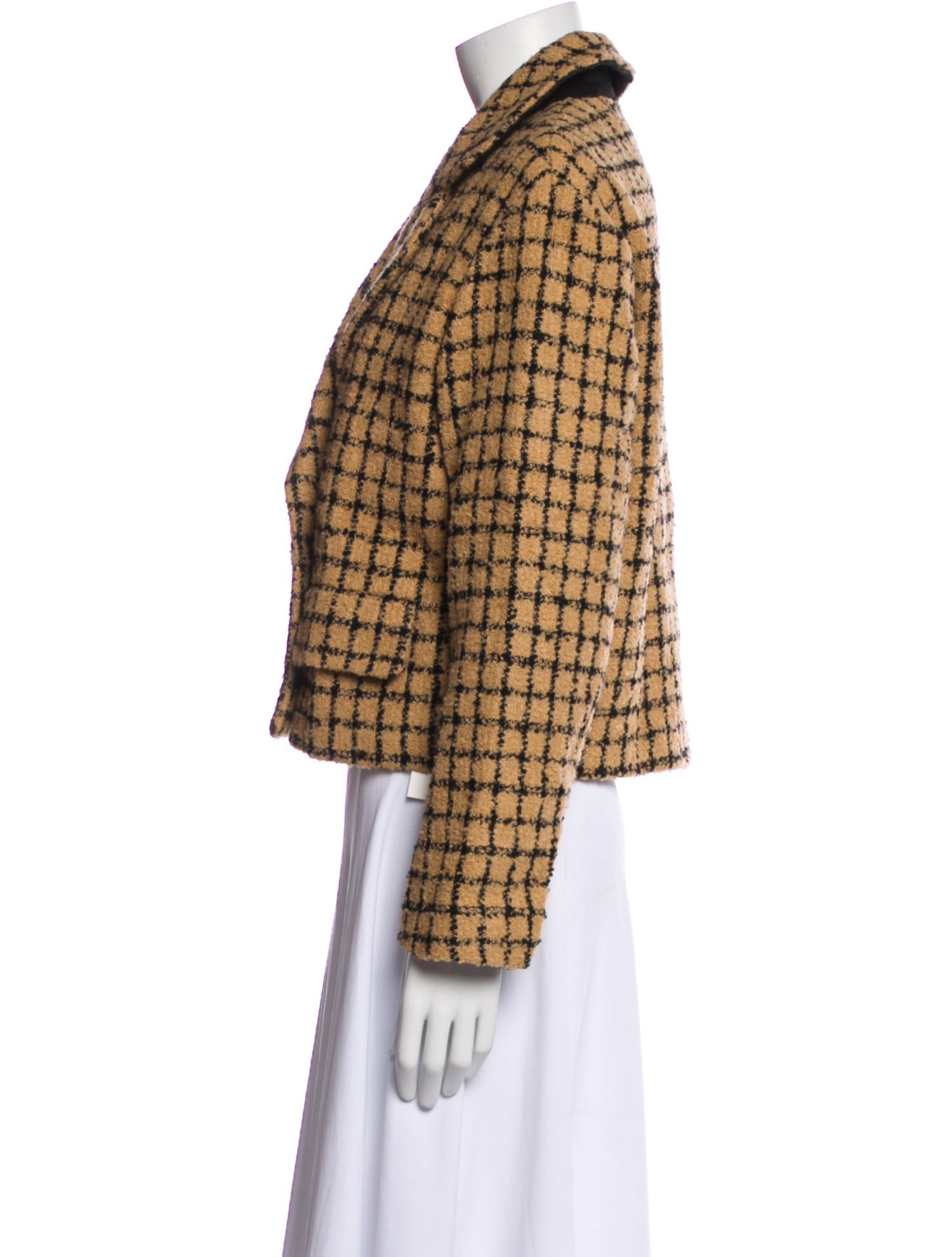 Sandro Plaid Print Blazer