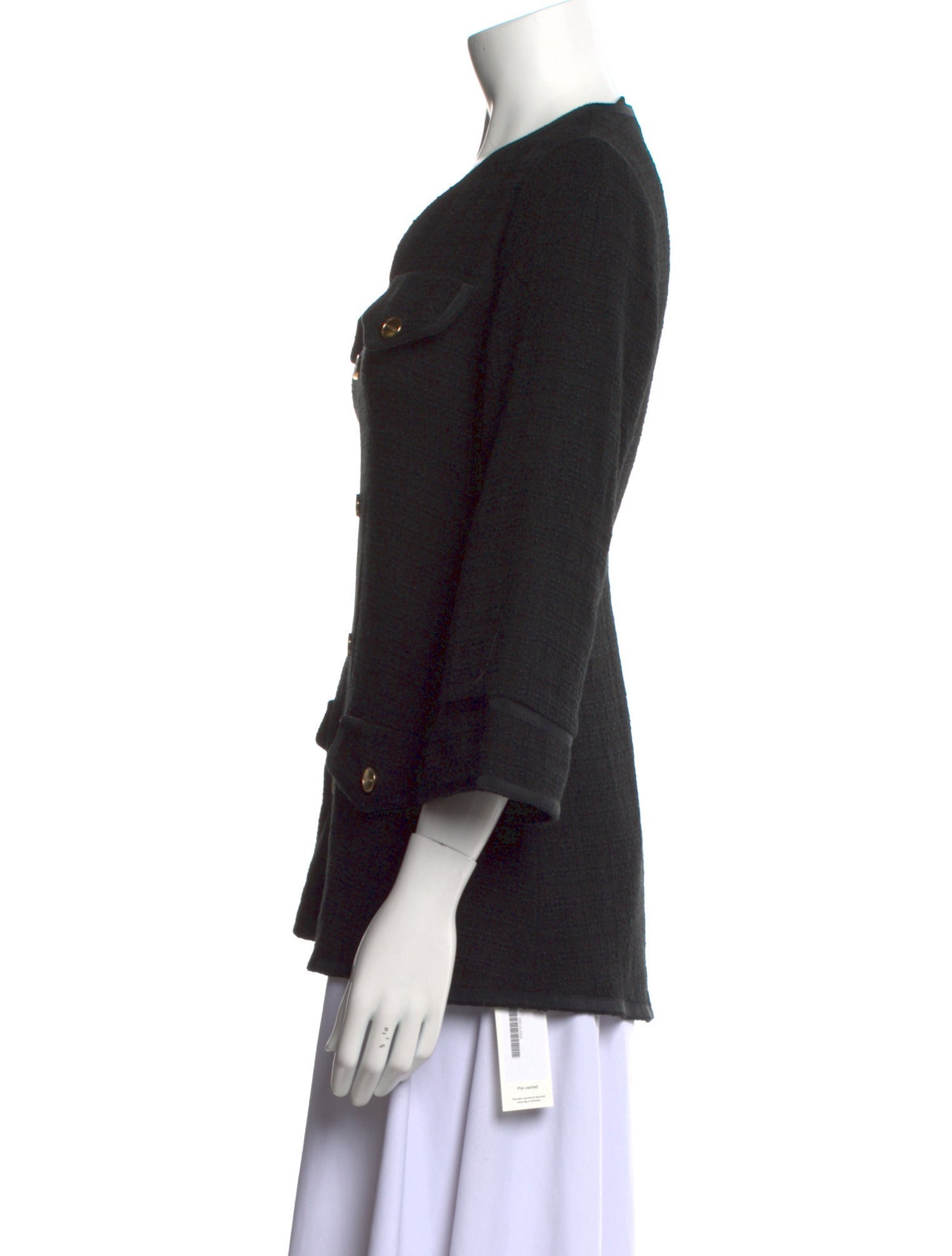 Sandro Three-Quarter Sleeve Button-Up Top