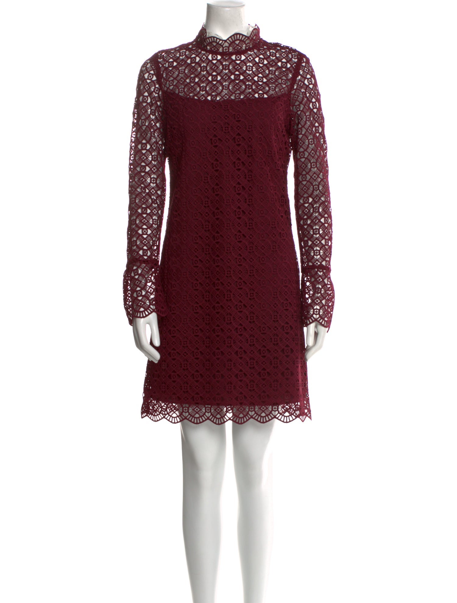 Sandro Lace Pattern Mini Dress