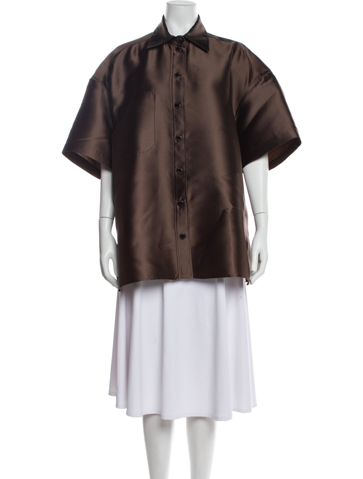 Sandro Short Sleeve Button-Up Top