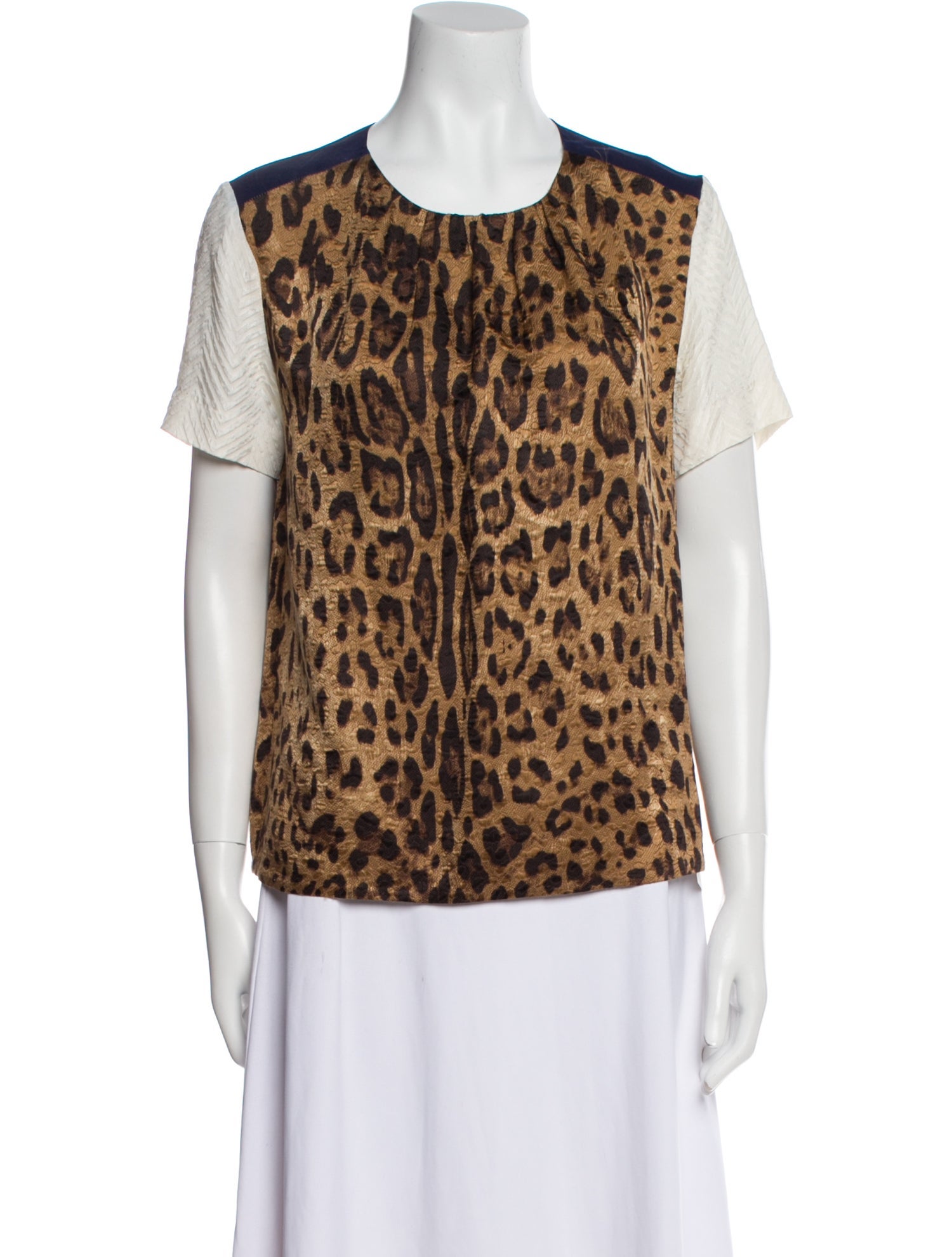 Sandro Wool Animal Print T-Shirt
