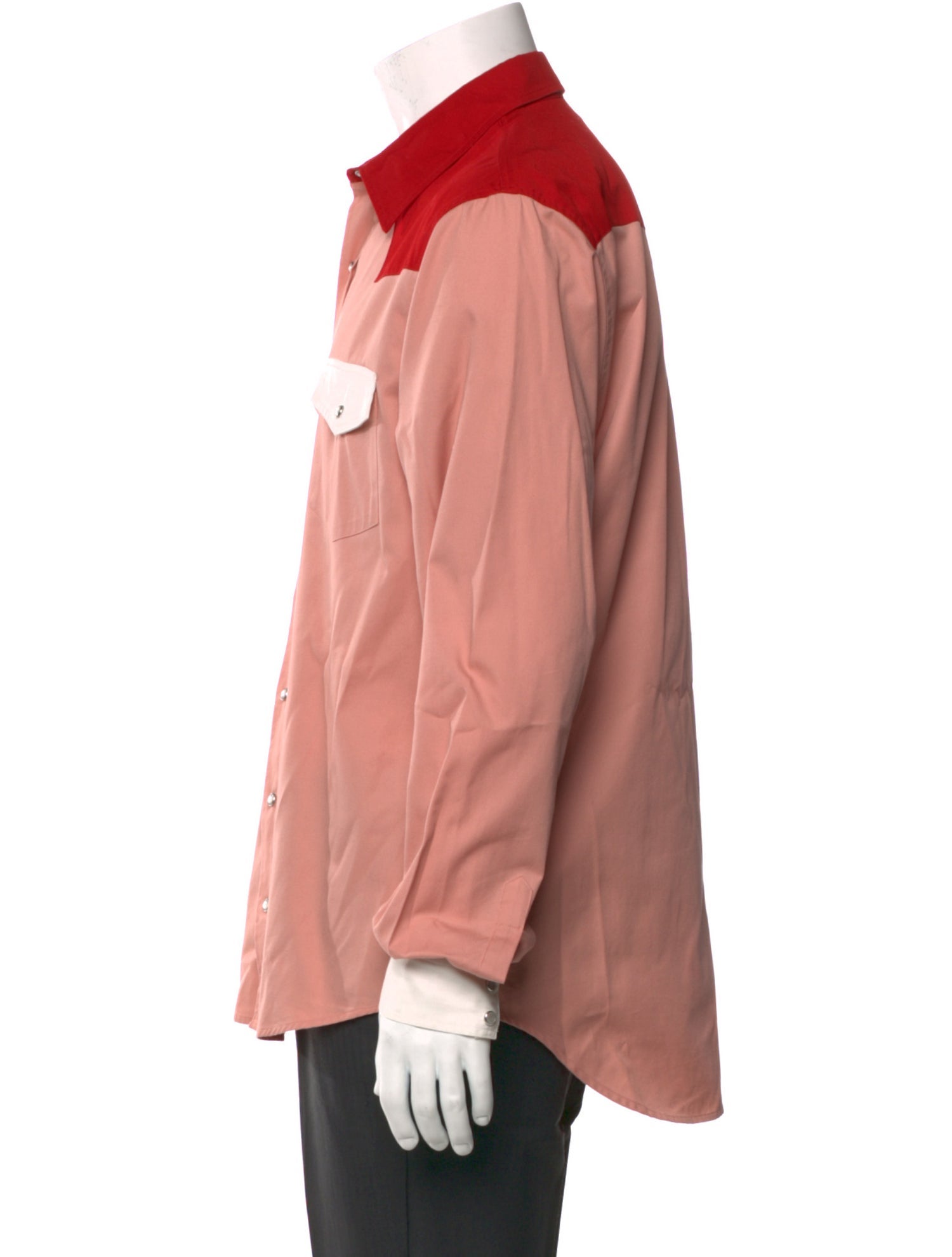 Sandro Colorblock Pattern Long Sleeve Western Shirt