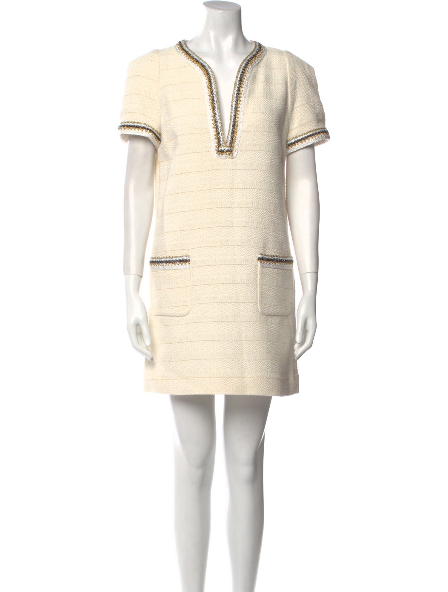 Sandro V-Neck Mini Dress