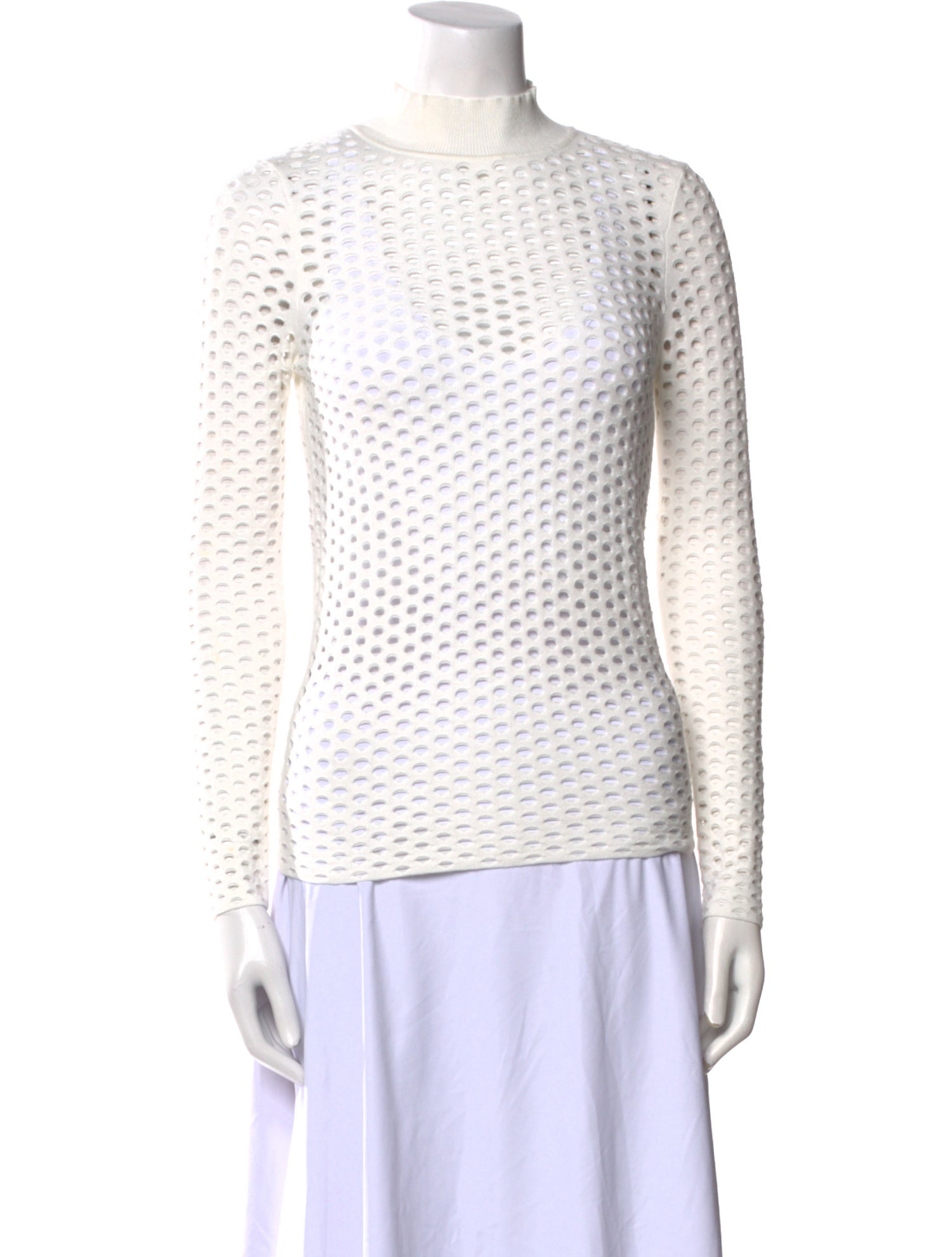 Sandro Printed Mock Neck Sweatshirt