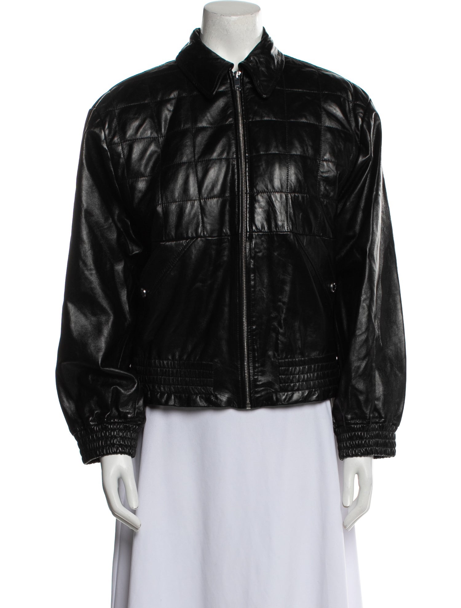 Sandro Leather Bomber Jacket