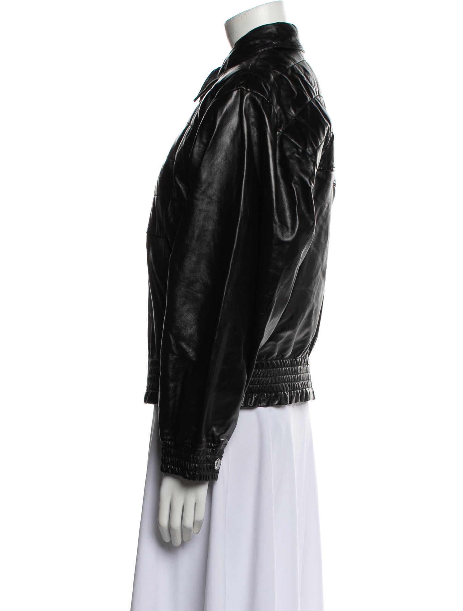 Sandro Leather Bomber Jacket