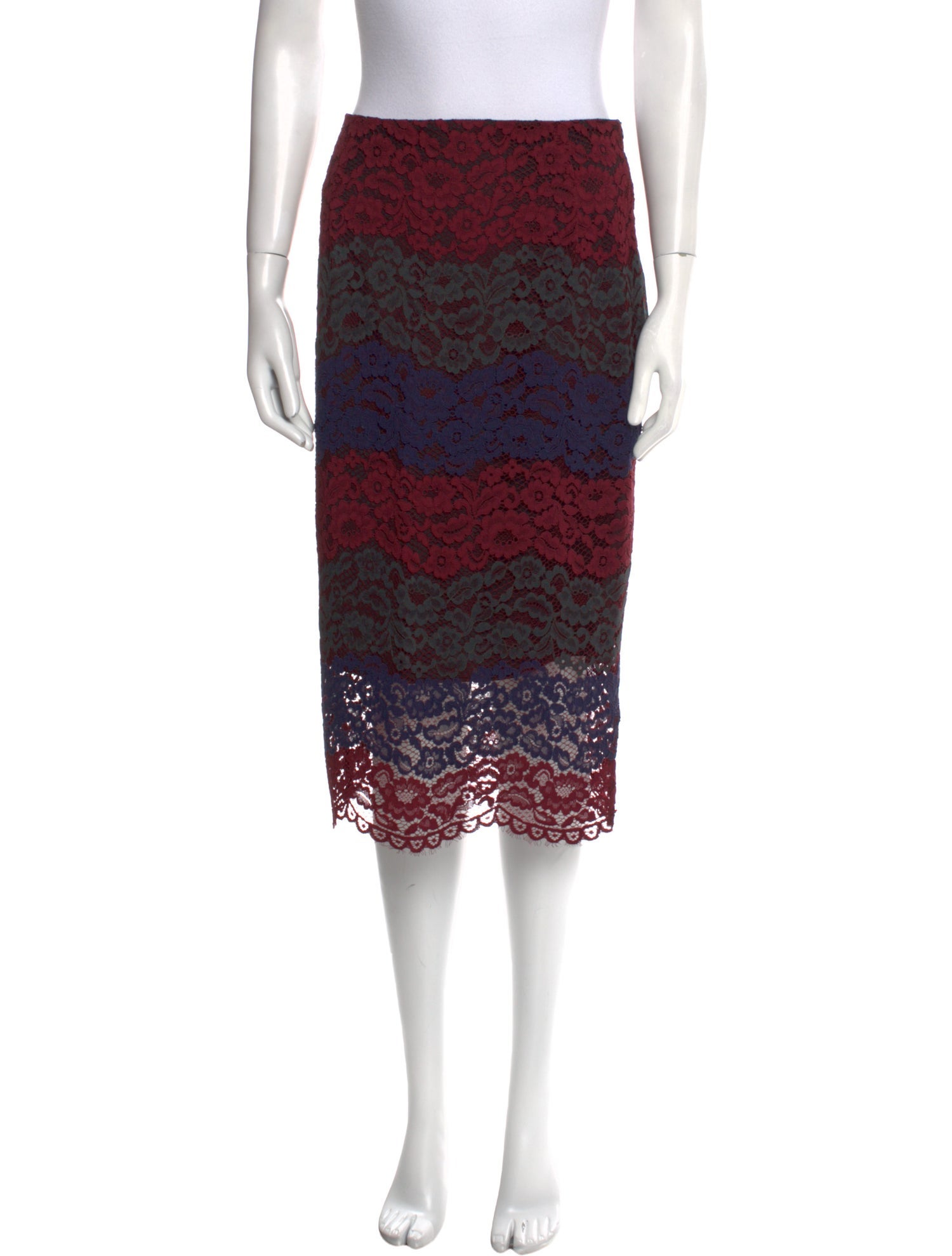 Sandro Lace Pattern Knee-Length Skirt