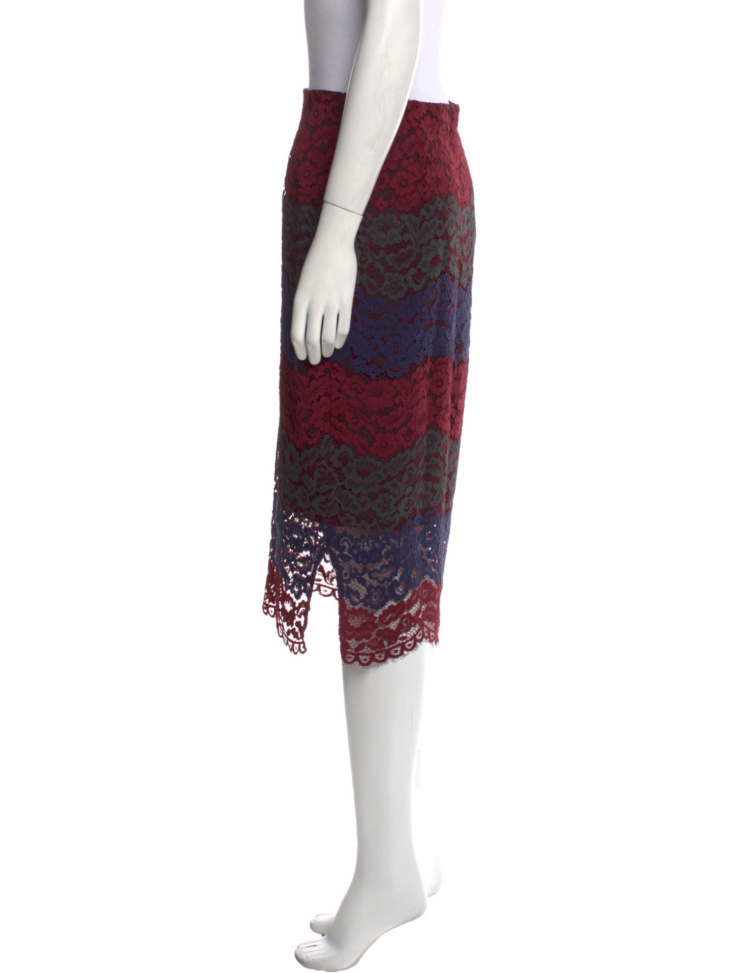 Sandro Lace Pattern Knee-Length Skirt