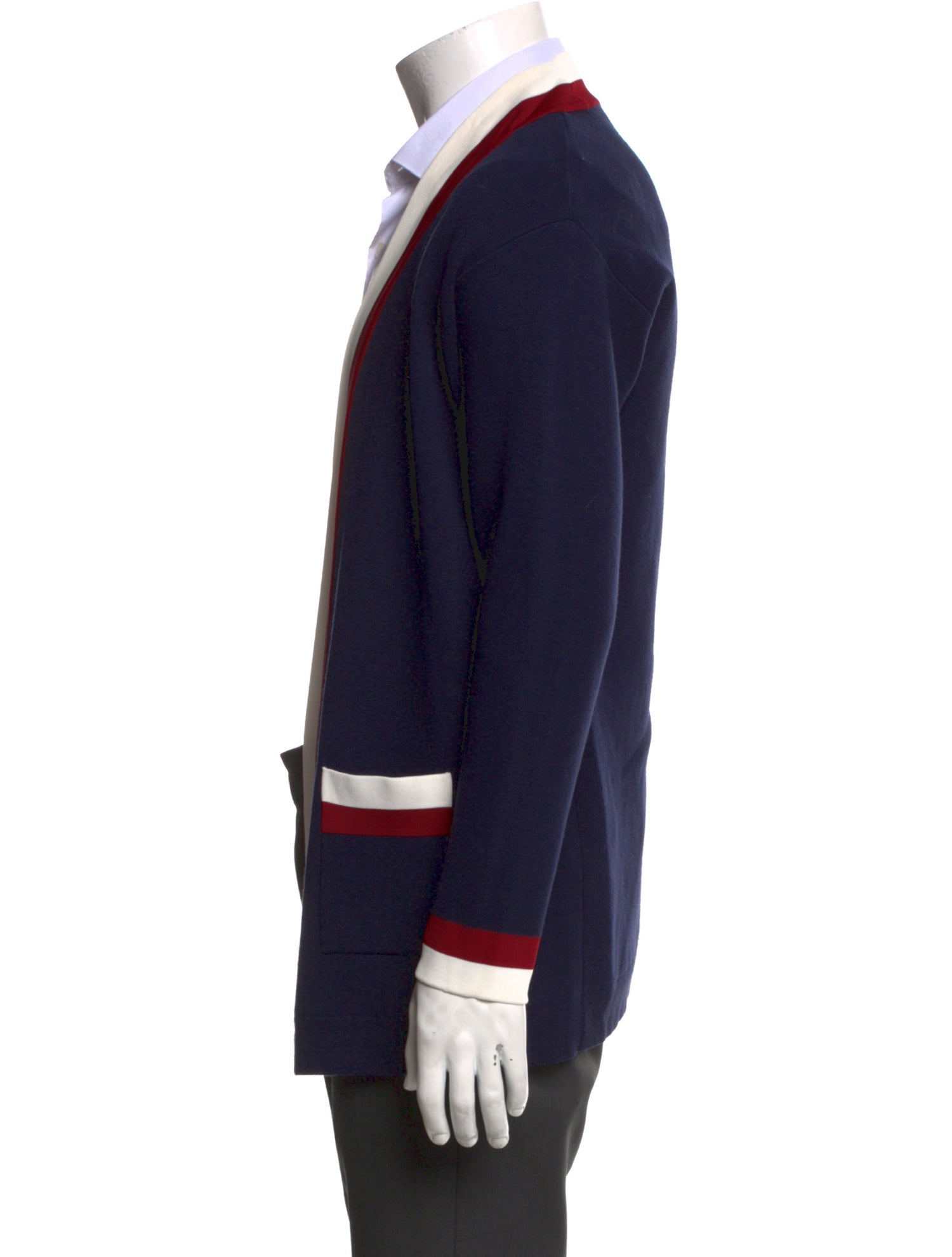 Sandro Colorblock Pattern Open Front Cardigan