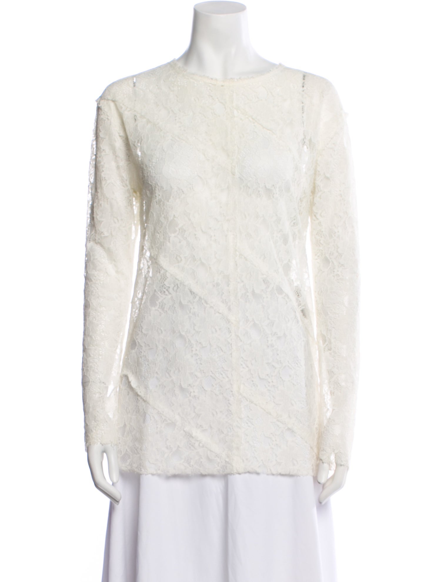 Sandro Crew Neck Long Sleeve Top