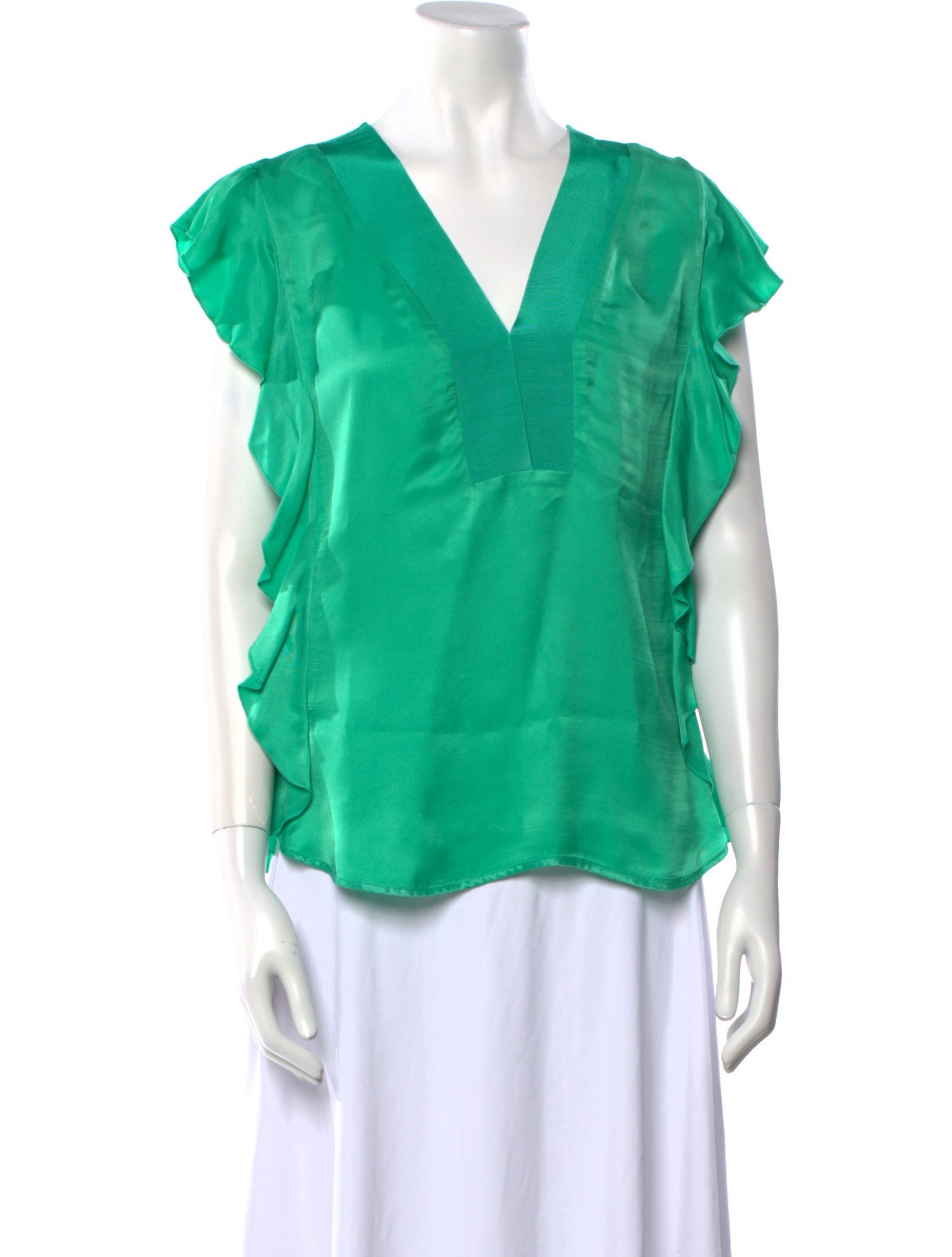 Sandro V-Neck Short Sleeve Blouse