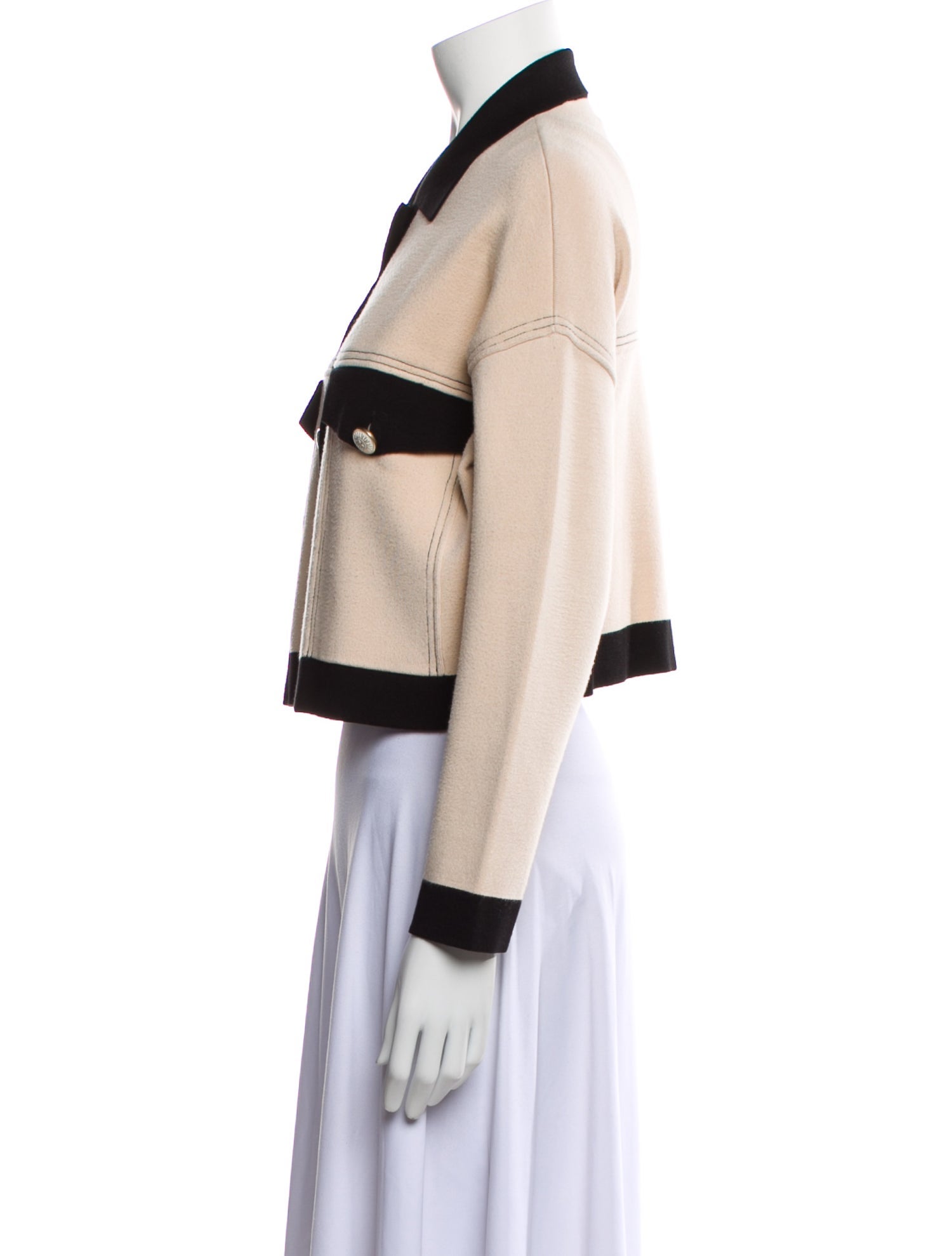 Sandro Colorblock Pattern Denim Jacket