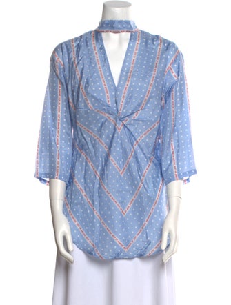 Sandro Silk Printed Tunic