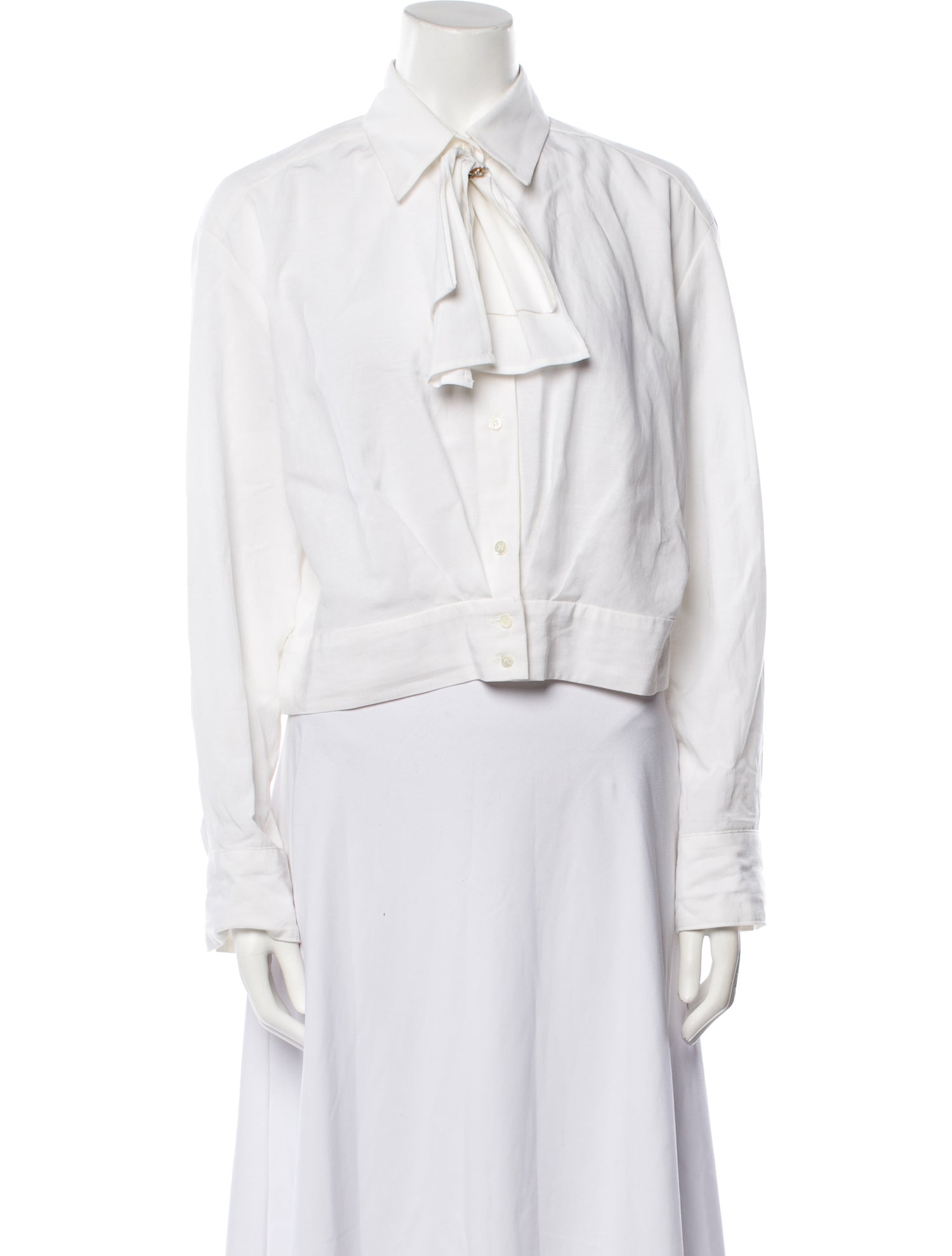 Sandro Long Sleeve Crop Top